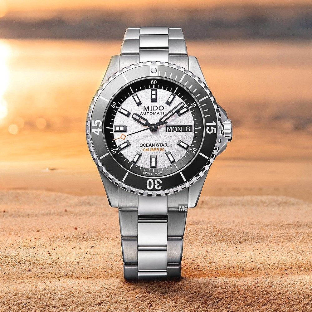 MIDO美度 新廣告款 Ocean Star 200海洋之星41㎜潛水錶 黑白熊貓 M6(M0269301101100)