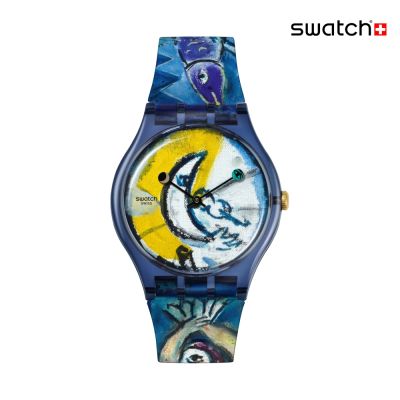 Swatch CHAGALL S BLUE CIRCUS 夏卡爾《藍色馬戲團》/泰德美術館聯名 SUOZ365 (41mm)