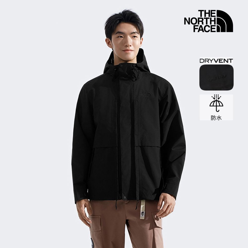 【The North Face 官方旗艦】 北面男款黑色M66DRYVENT防水衝鋒衣｜8DXJJK3 外套