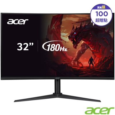 Acer 宏碁 XZ322QU V3 32型曲面2K電腦螢幕 AMD FreeSync