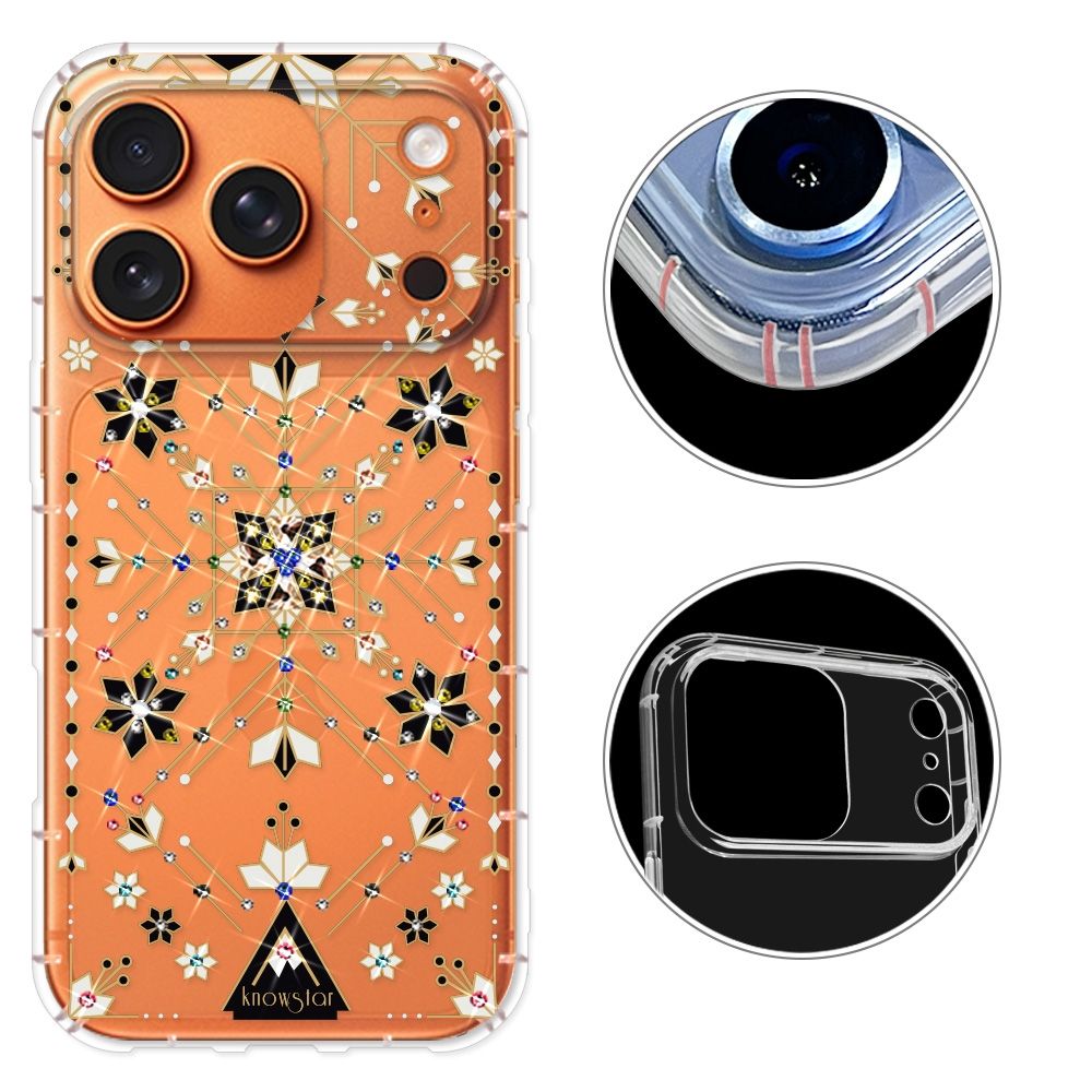 KnowStar iPhone17/16/15/14/13/12系列 奧地利彩鑽防摔手機殼-爍Air/16e/ProMax/Plus/SE/XR