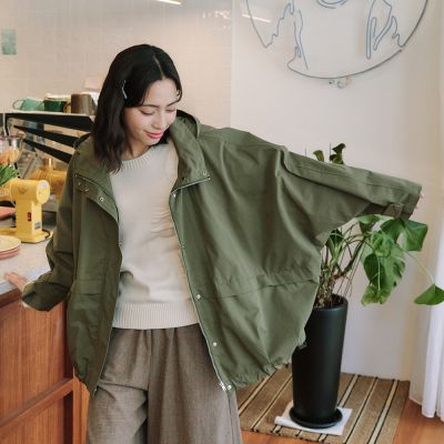 【Dailo】斜紋棉率性寬版外套 藍 黑 綠 駝(魅力商品)