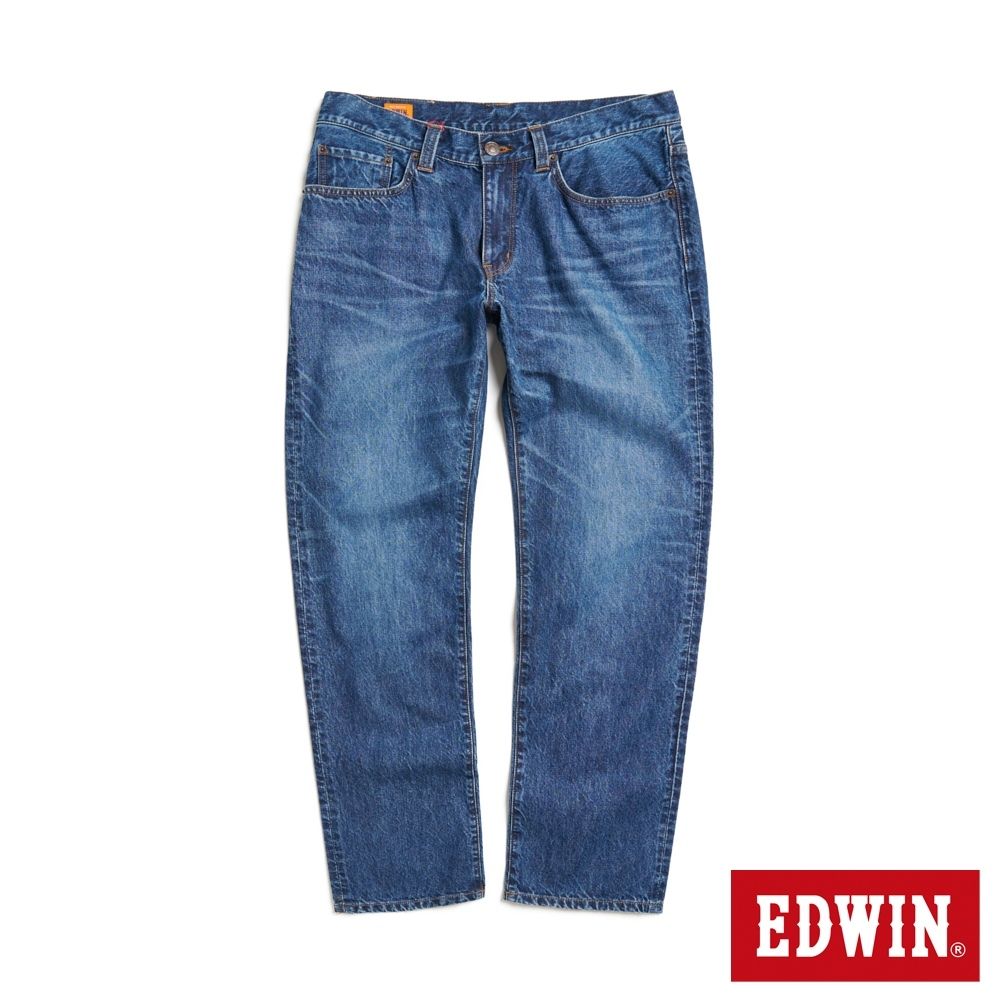 EDWIN 男女裝 F03 標準丹寧直筒褲-中古藍