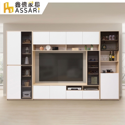 ASSARI-卡蘿經典11.8尺電視櫃全組(寬351x深40x高200cm)