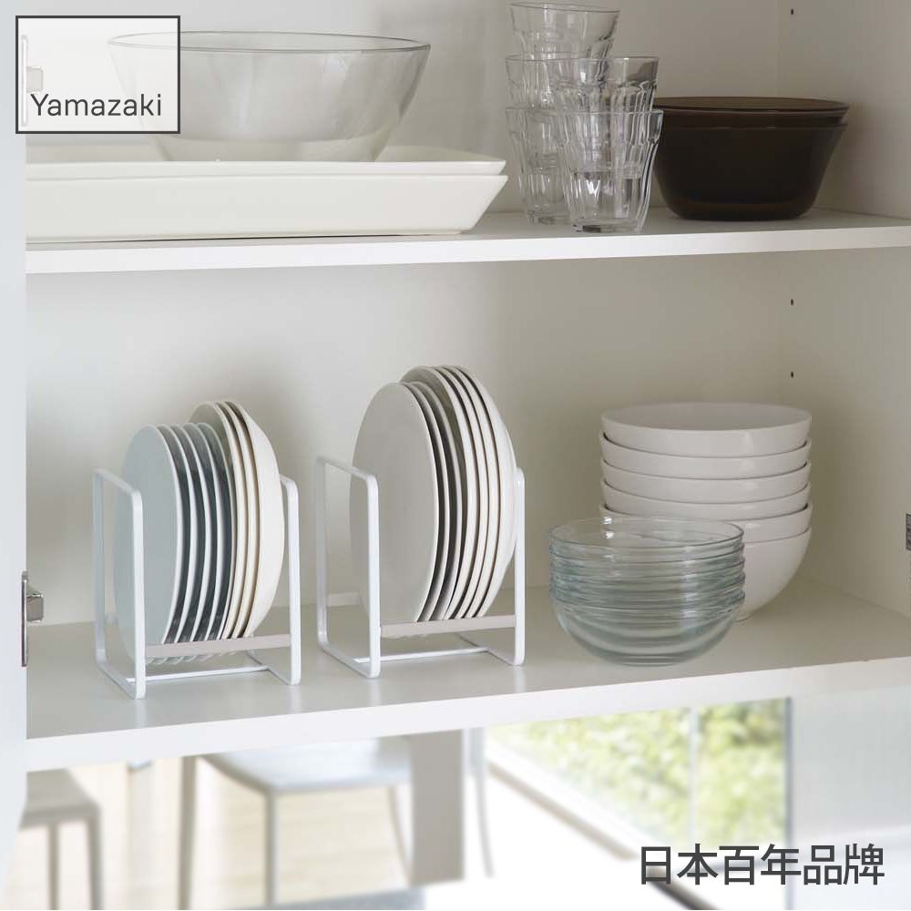 日本【YAMAZAKI】Plate日系框型盤架-S★碗盤架/置物架/保鮮盒蓋收納