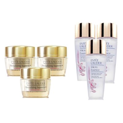 EsteeLauder雅詩蘭黛 *ESTEE LAUDER雅詩蘭黛 年輕無敵膠原霜15ml*3+微分子肌底原生露30ml*3 (櫻花版)
