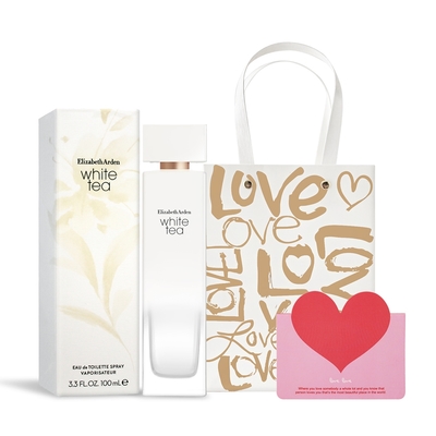 Elizabeth Arden雅頓 ARDEN 雅頓 白茶淡香水禮袋組[100ml+提袋+卡片]-情人節獻禮