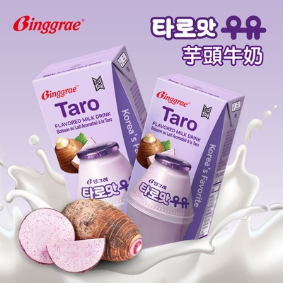 韓味不二 BINGGRAE芋頭牛奶(調味乳) (200ml*24瓶)