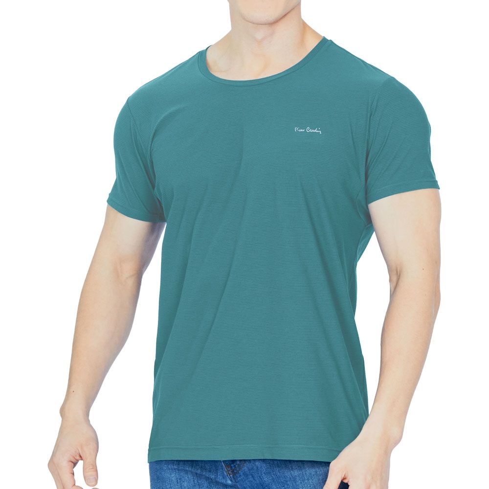【pierre cardin 皮爾卡登】雙層抗菌消臭速乾圓領短袖（兩件組）-PC3630 (深灰綠)