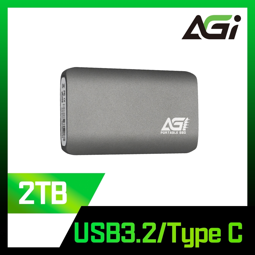 AGI亞奇雷 ED138 2TB 外接式 SSD USB 3.2 附Type C to C/A傳輸線(讀寫500/400MBs) | 2TB以上外接SSD | Yahoo購物中心