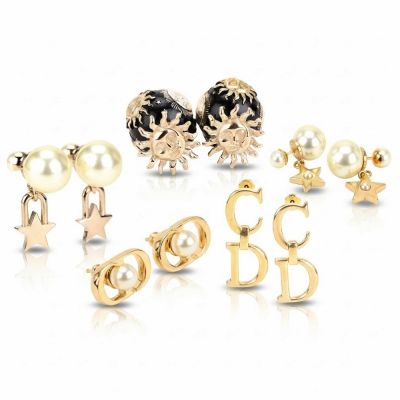 DIOR 迪奧 Tribales x CD 經典字母/幸運星穿針式耳環-多款可選