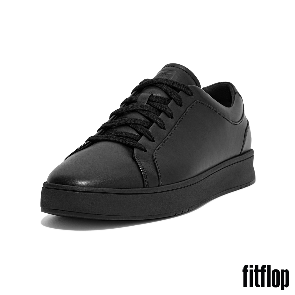 【FitFlop】RALLY II LEATHER TRAINERS 皮革運動休閒鞋-男(靓黑色)