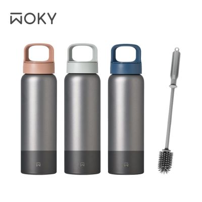 【WOKY 沃廚】 純鈦Ti提手運動保溫瓶