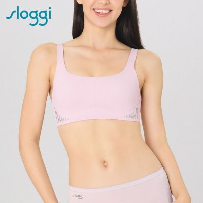 sloggi-GET ACTIVE簡約時尚運動U領內衣 蛋白石淺粉