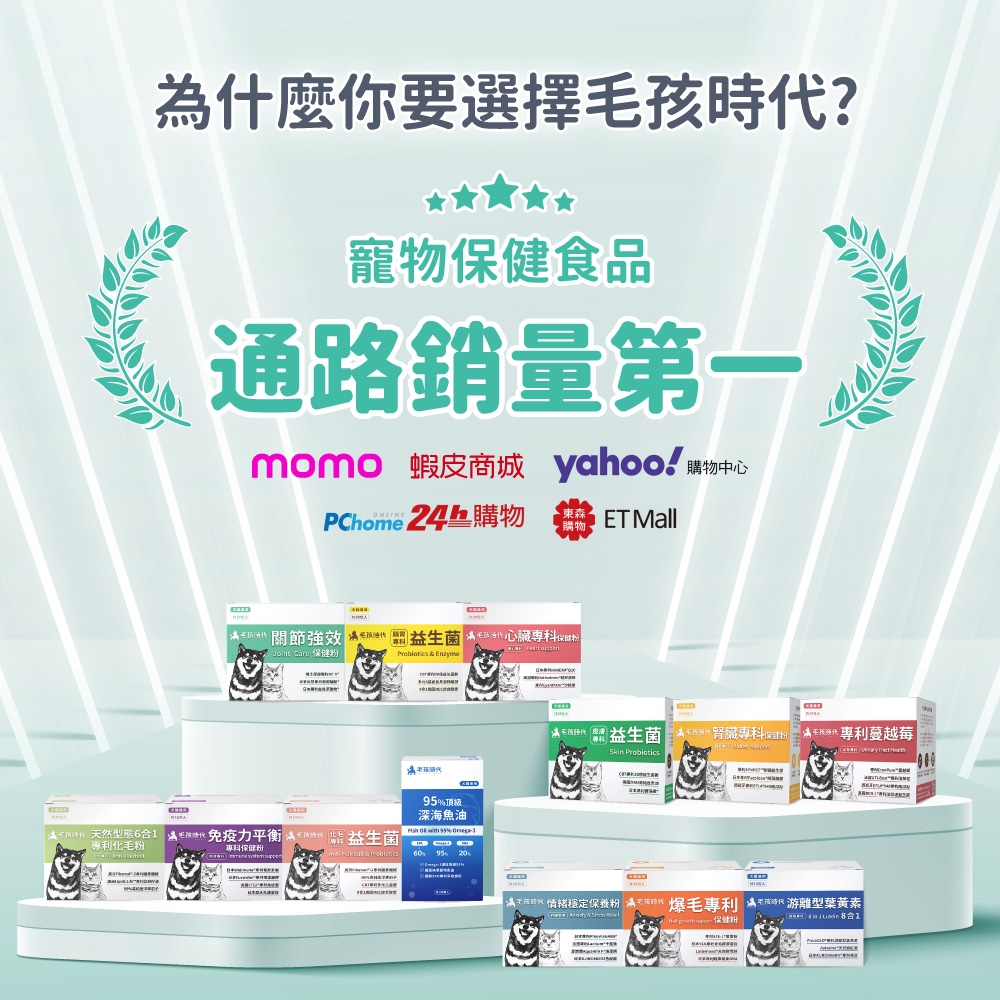 為什麼你要選擇孩?寵健食品通路銷量第一momo 蝦皮商城 yahoo!購物中心 購物ET Mall 關節強 益生菌心臟專科保物Joint Care 保健  Enzyme時代頂級深海魚油 天然型態6合1專利化毛 毛 免疫力平衡  益生菌   95  專科保健  &  95 20% 益生菌專科粉  專利蔓越莓   000 情緒穩定保養粉  毛專利  游離型葉黃素