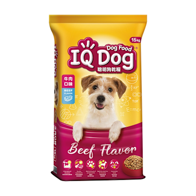 IQ Dog 聰明狗乾糧 - 牛肉口味 15KG
