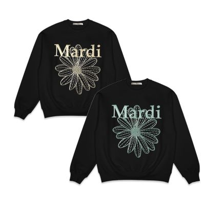 NEW刺繡款！Mardi Mercredi 經典小雛菊刺繡純棉保暖大學TEE 經典黑色