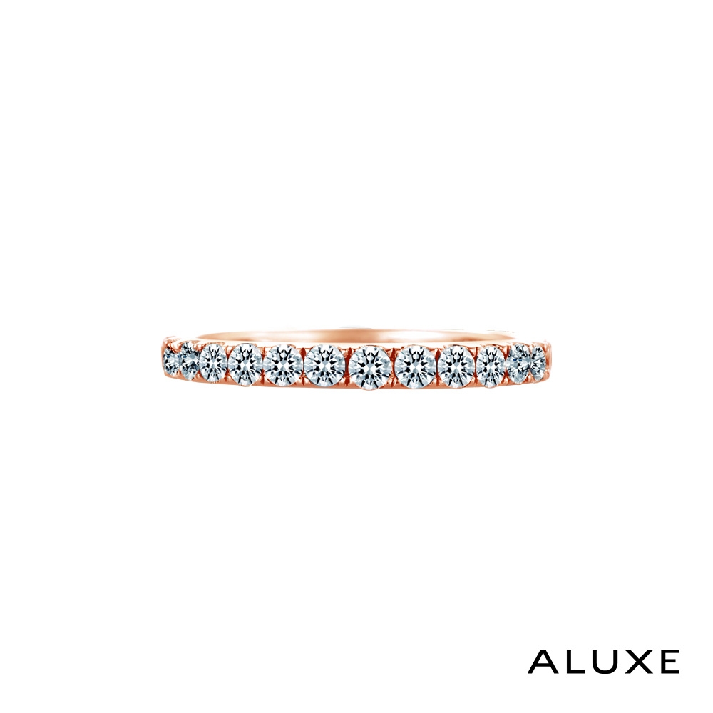 ALUXE 亞立詩 18K金 鑽石戒指 閃鑽 RW0147 (玫瑰金)