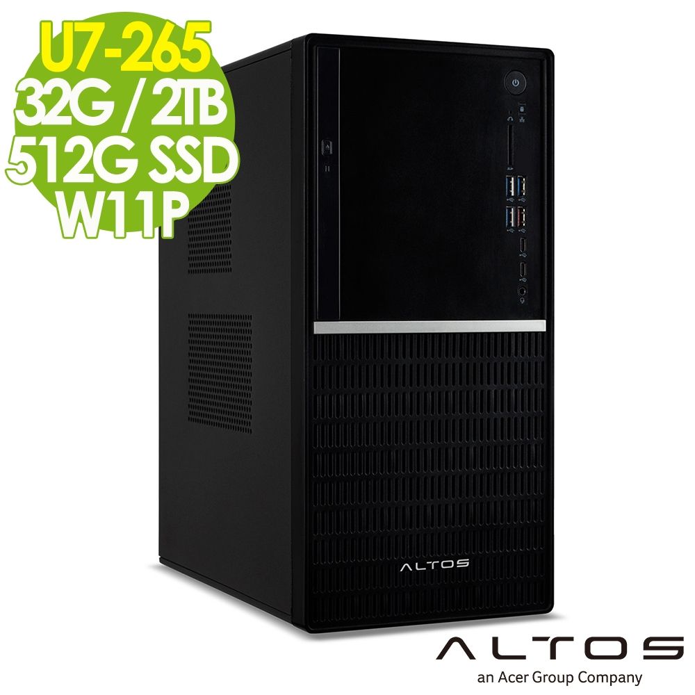 Acer 宏碁 Altos P130F10 SE 商用工作站 (U7-265/32G/2TB+512G SSD/W11P)