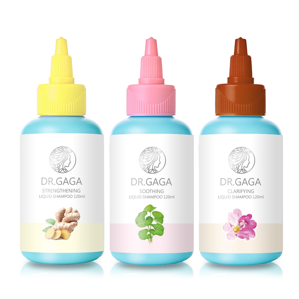 GaGa 量身訂做 精華液水狀洗髮精露(淨衡+舒敏+生薑根胜肽養髮)洗頭液120mlx3