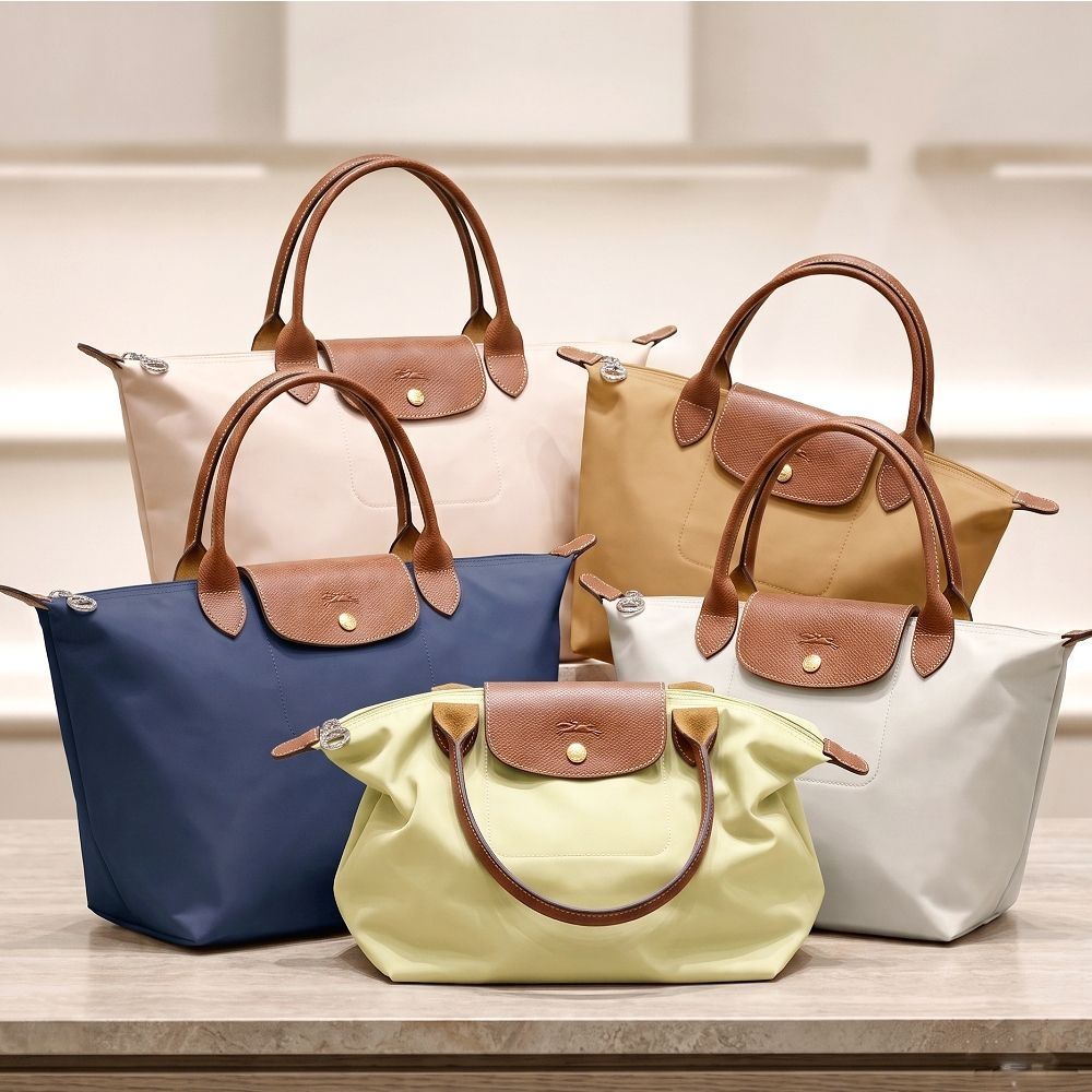 LONGCHAMP Le pliage M 短提把摺疊水餃包-多款可選