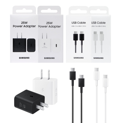 Samsung三星 原廠 25W PD 3.0超快充T2510+3A,1m 雙Type C 線DA705 (台灣公司貨)