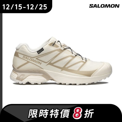 【Salomon索羅門】XT-PATHWAY GORE-TEX 防水運動鞋 香草白/胡椒灰