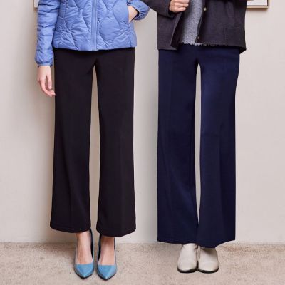 MYVEGA麥雪爾 MA厚料保暖內磨毛/格紋長寬褲-共二款