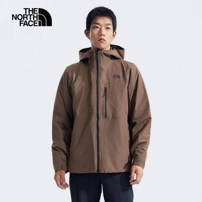 The North Face 官方旗艦 北面男款棕色DryVent防水透氣保暖連帽羽絨內裡三合一外套｜83SL1OI