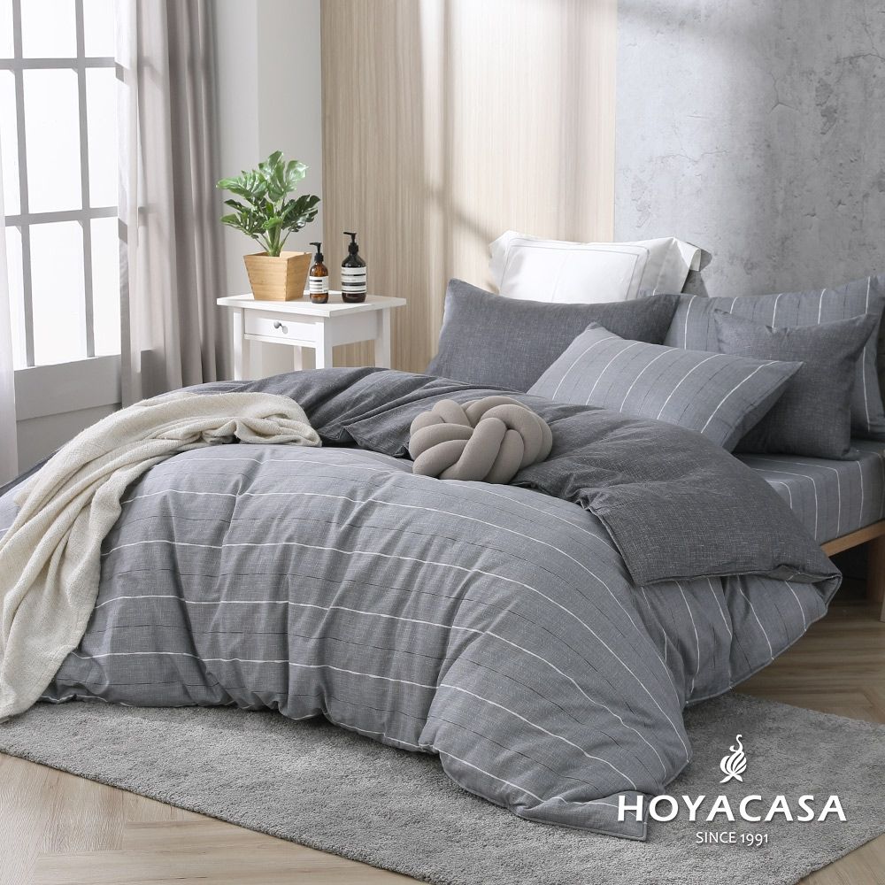 HOYACASA 100%精梳純棉兩用被床包組-多款任選(單人/雙人/加大均一價) (托斯卡尼)