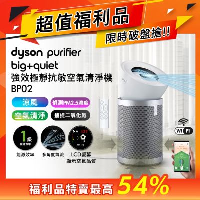 Dyson戴森 福利品 Purifier Big+Quiet 強效極靜抗敏空氣清淨機 BP02
