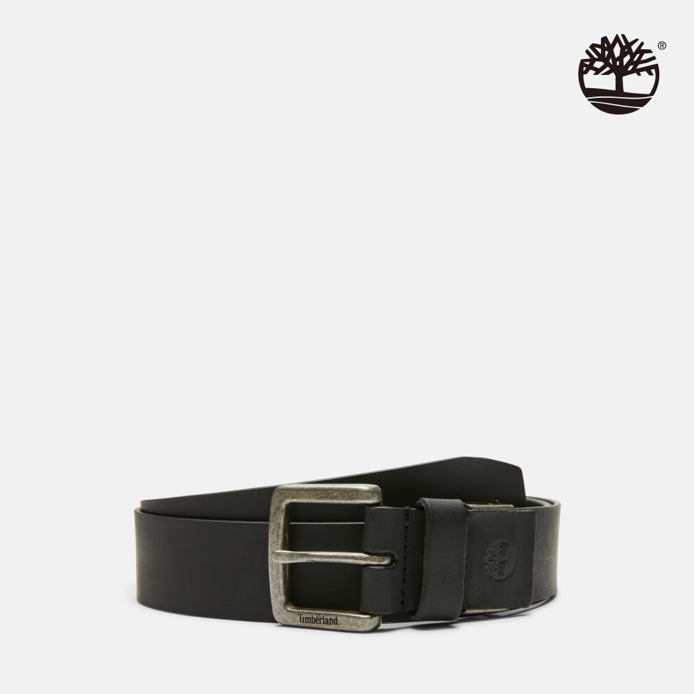 Timberland官方旗艦 男款黑色40MM 皮帶|A29FV001