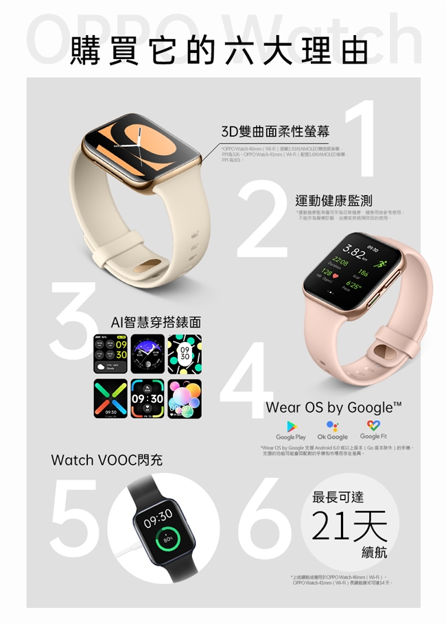 OPPO Watch 41mm (Wi-Fi) | 智慧型手錶/手環| Yahoo購物中心