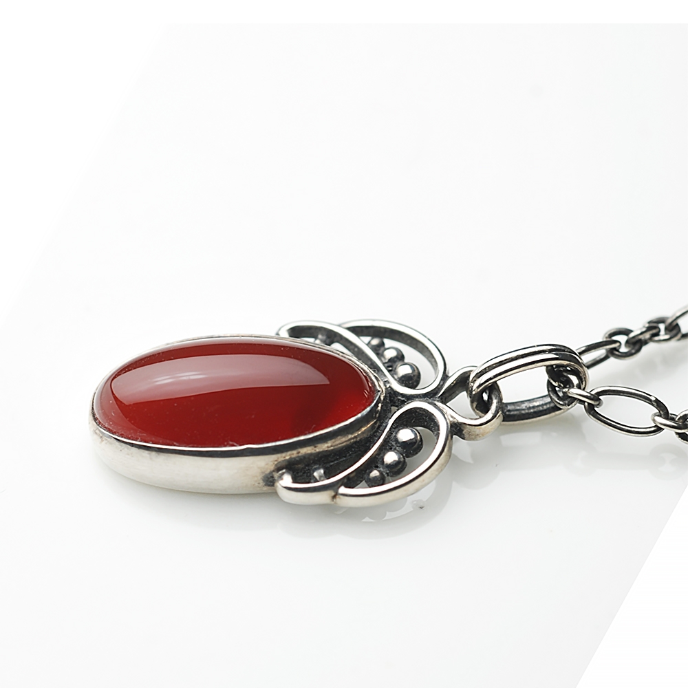 Georg Jensen 2005年度紅玉髓純銀項鍊| 項鍊| Yahoo購物中心