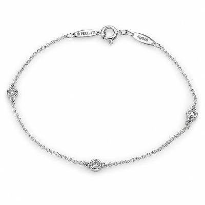 (近新品) Tiffany&Co. 蒂芙尼 3圓鑽925純銀手鍊