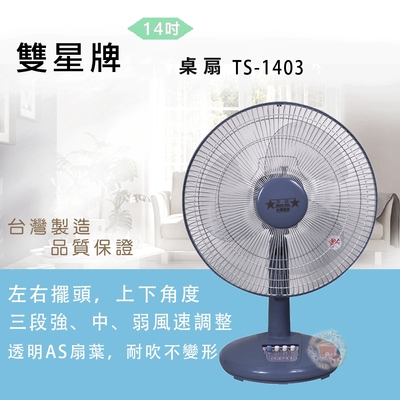 雙星牌 雙星14吋桌扇 TS-1403兩入組