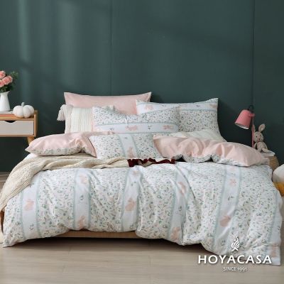 HOYACASA 100%精梳純棉兩用被床包組-多款任選(單人/雙人/加大均一價)
