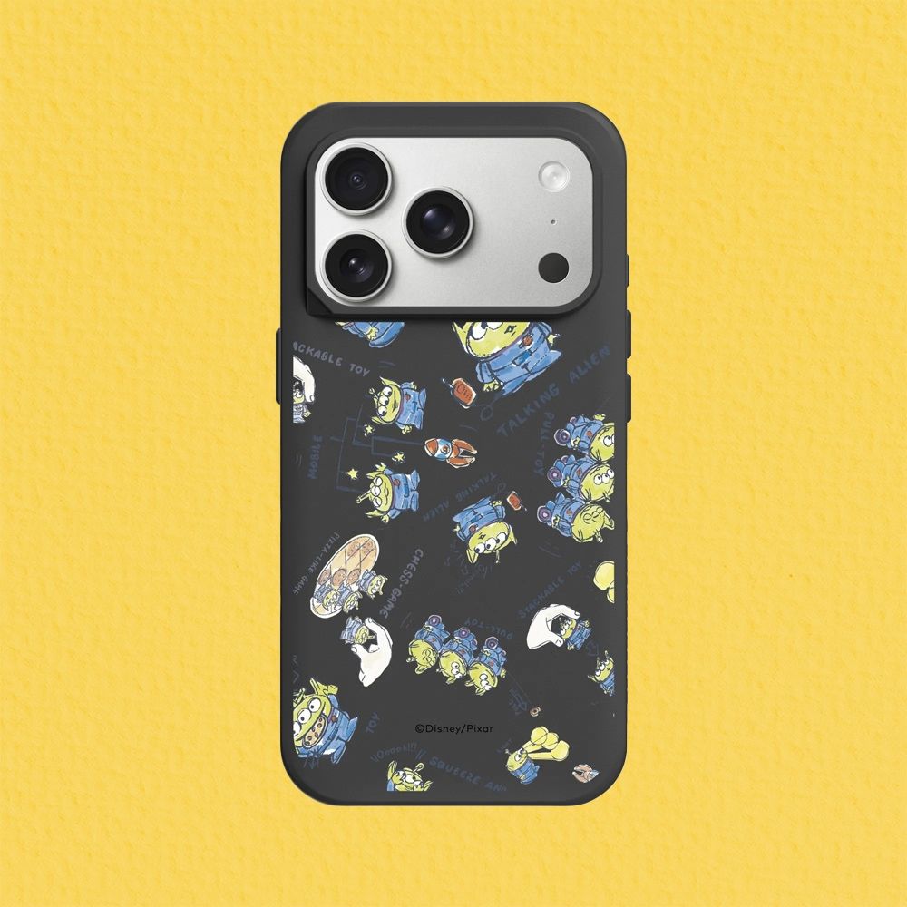 犀牛盾 iPhone 15/16/17系列 SolidX(MagSafe兼容)強化吸震緩衝防摔手機殼/玩具總動員-三眼怪樂園 (經典黑)