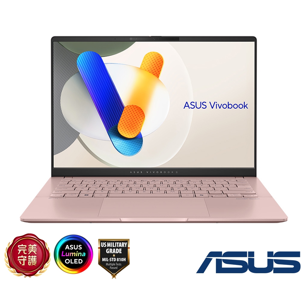 ASUS M5406NA 14吋筆電(R5-7535HS/16GB/512G/玫瑰金/Vivobook S14 OLED