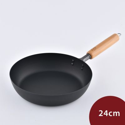 TAKUMI 匠 巖網紋平底鐵鍋 24cm 日本製 煎鍋 平底鍋 鐵鍋 單柄鍋 (電磁爐 IH爐可用)