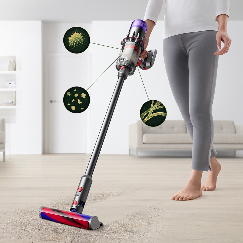新品未使用⭐︎ dyson Digital Slim Fluffy SV18 Dyson 戴森Digital Slim Fluffy SV18 新一代輕量無線吸塵器(銀灰色
