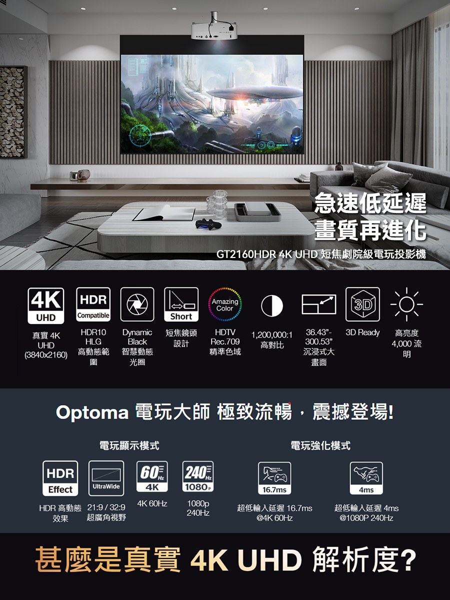 Optoma奧圖碼 GT2160HDR - 詳情20