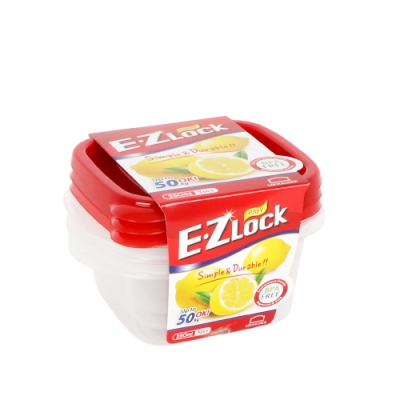 樂扣樂扣 EZ LOCK方型PP保鮮盒/250ML/3入(紅蓋)(快) | 保鮮盒 | Yahoo購物中心