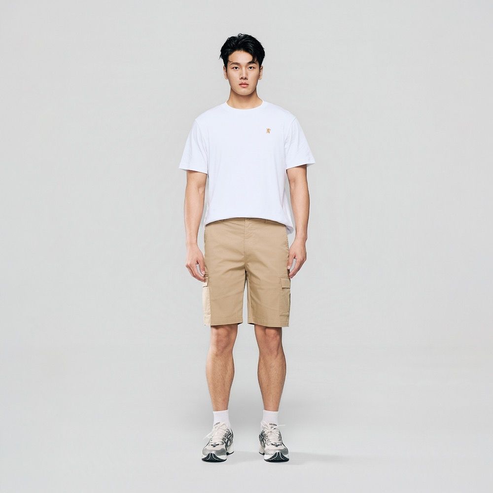 GIORDANO 男裝機能涼感工裝冰冰短褲【多色任選】 (07 陶器卡其)