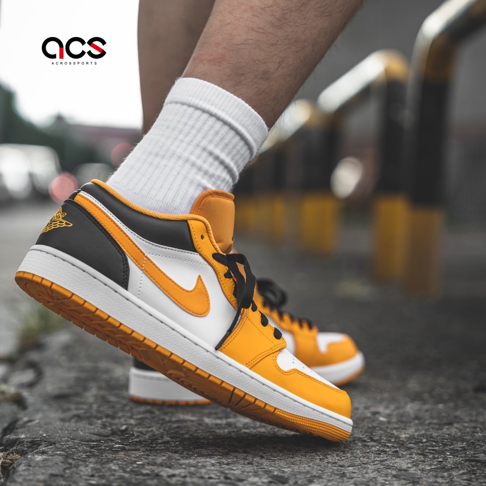 jordan 1 low laser orange on feet