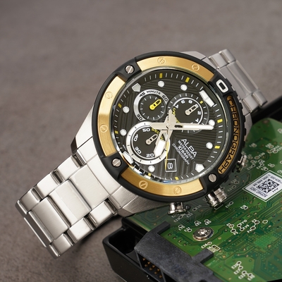 ALBA ACTIVE 活力運動時尚計時腕錶 618質感盛典 送禮首選-黑/46mm (AM3324X1/VD57-X071Y)