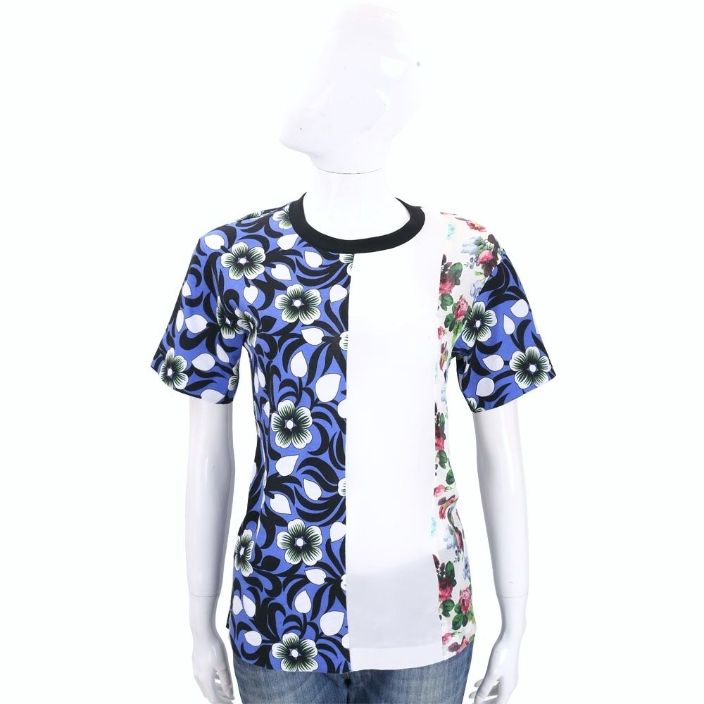 Max Mara集團 經典T恤 TEE 均一價 (藍白印花拼接)