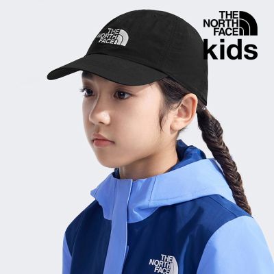 【The North Face 官方旗艦】北面兒童黑色簡約LOGO運動帽｜7WG9YA7