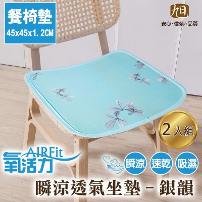 【旭】日本旭川AIRFit氧活力透氣支撐座墊45X45座墊-銀韻2入