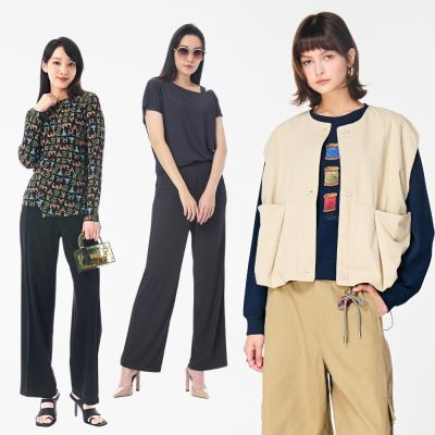 KeyWear奇威名品 造型背心/針織上衣/修身褲款 任選均一價